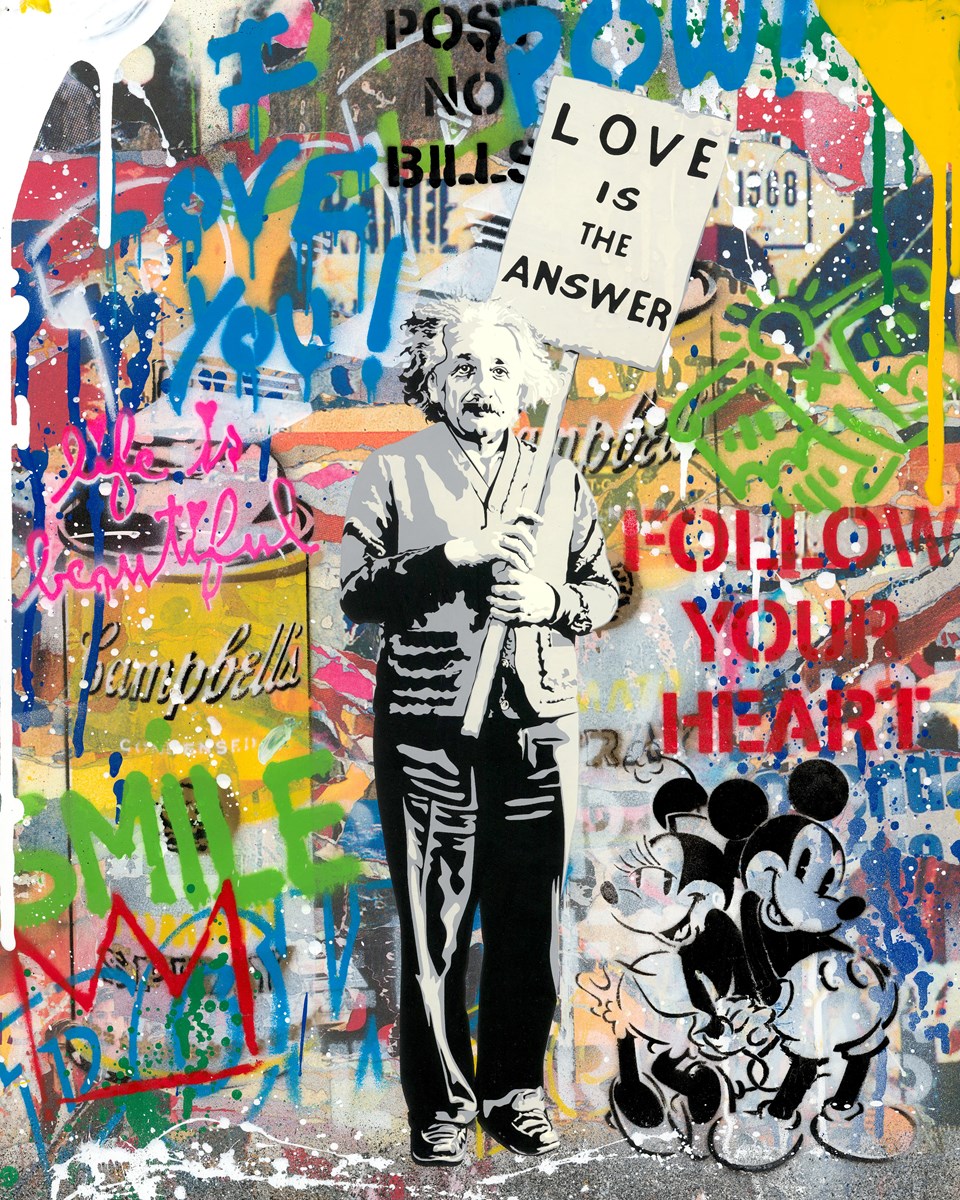 Einstein Original on Paper by Mr. Brainwash ART00178836