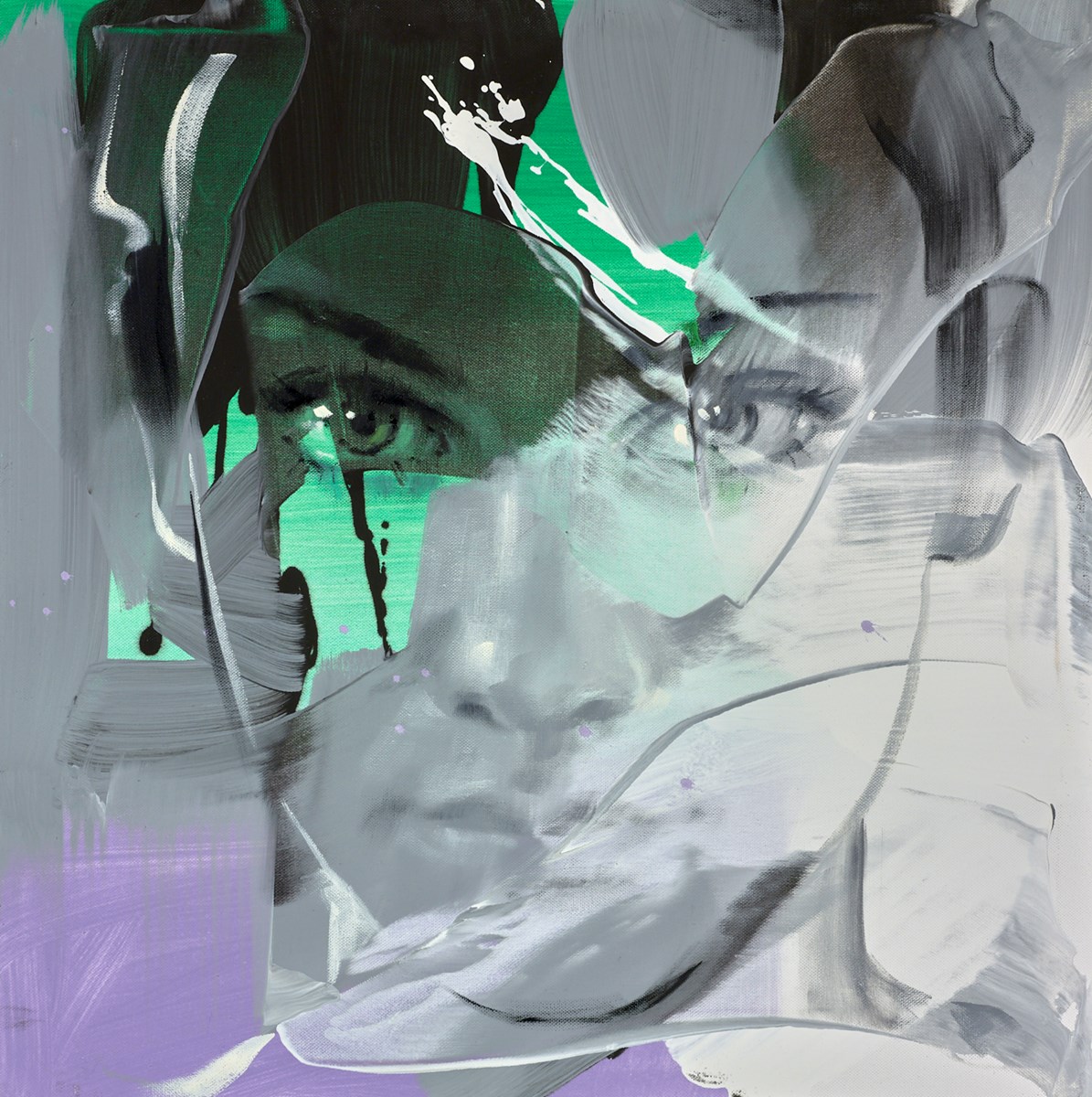 Green with Envy Original Painting on Box Canvas by Pier Toffoletti ART00177309
