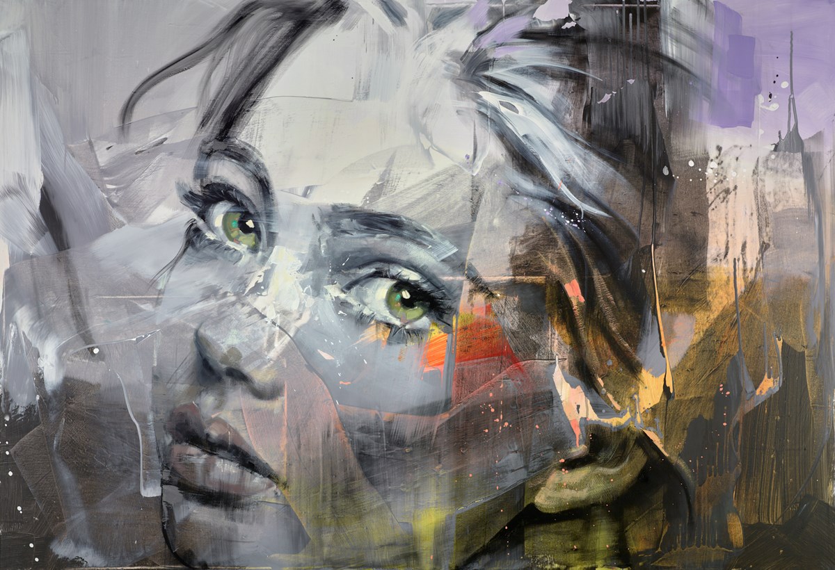 Don't Look Back II Original Painting on Box Canvas by Pier Toffoletti ART00177314