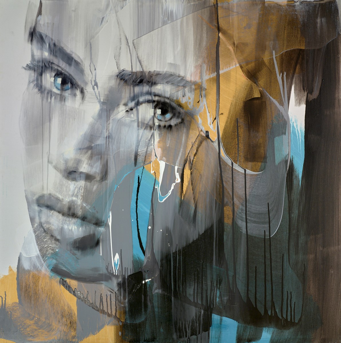 Feeling Blue Original Painting on Box Canvas by Pier Toffoletti ART00177316