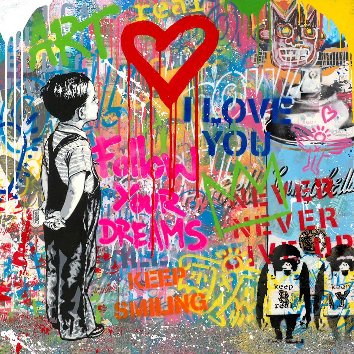 With All My Love Original on Paper by Mr. Brainwash ART00177225