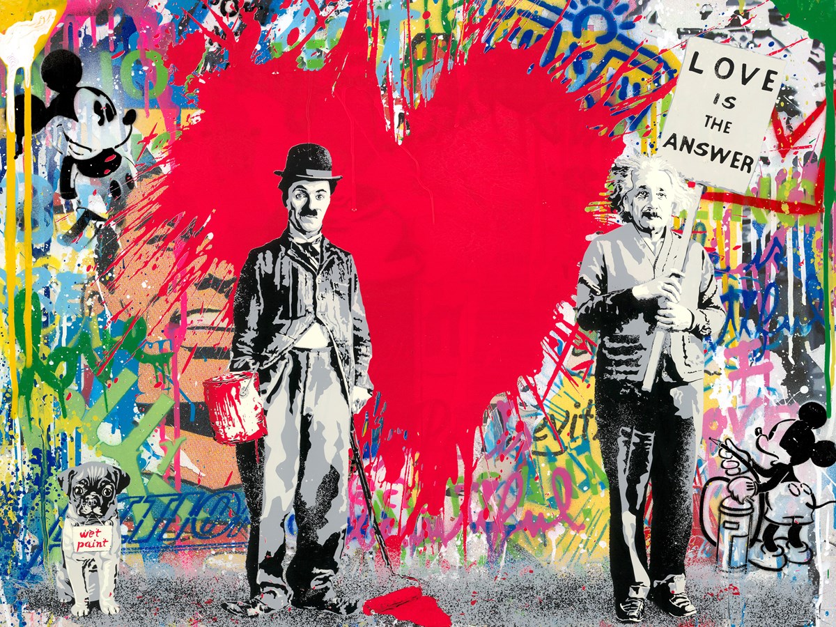 Juxtapose Original on Paper by Mr. Brainwash ART00179359